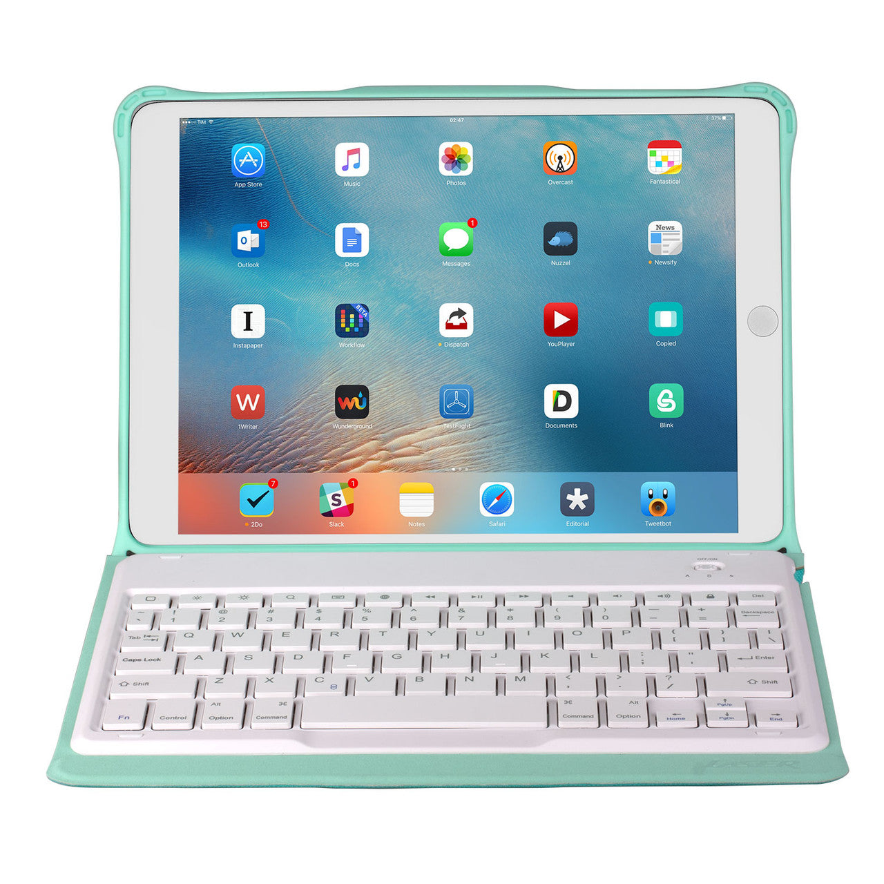 Keyboards & Accessories: Laser iPad 10.2-inch Wireless Keyboard Case Green