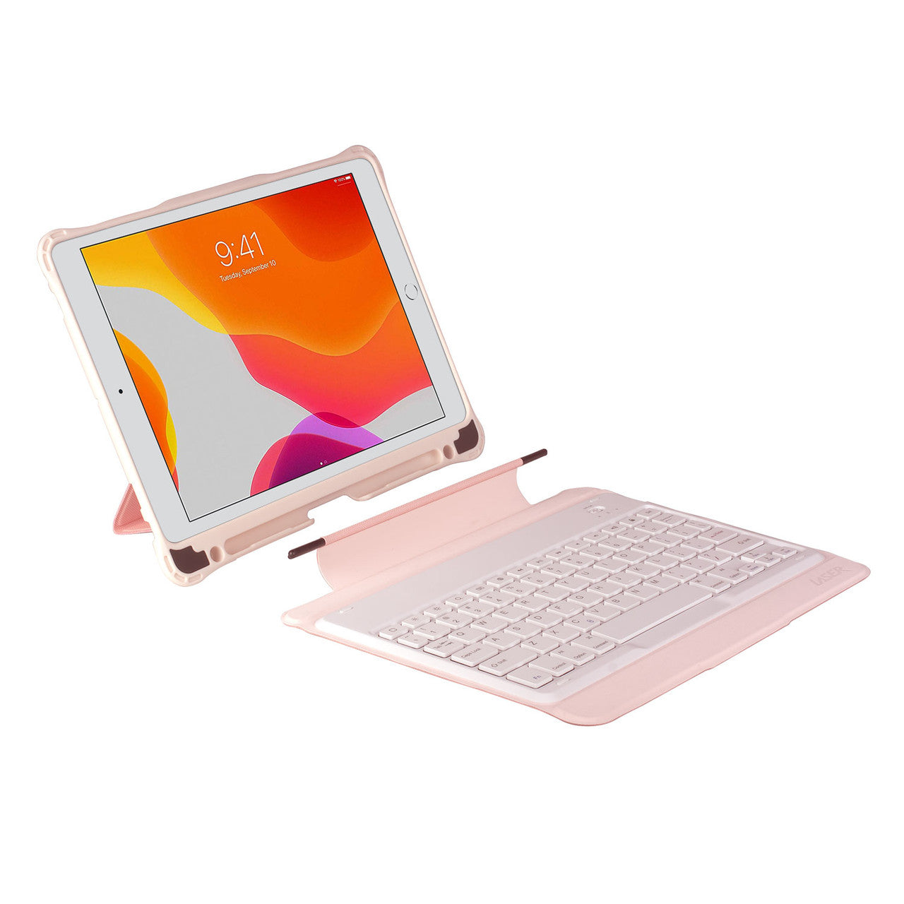 Keyboards & Accessories: Laser iPad 10.2-inch Wireless Keyboard Case Pink