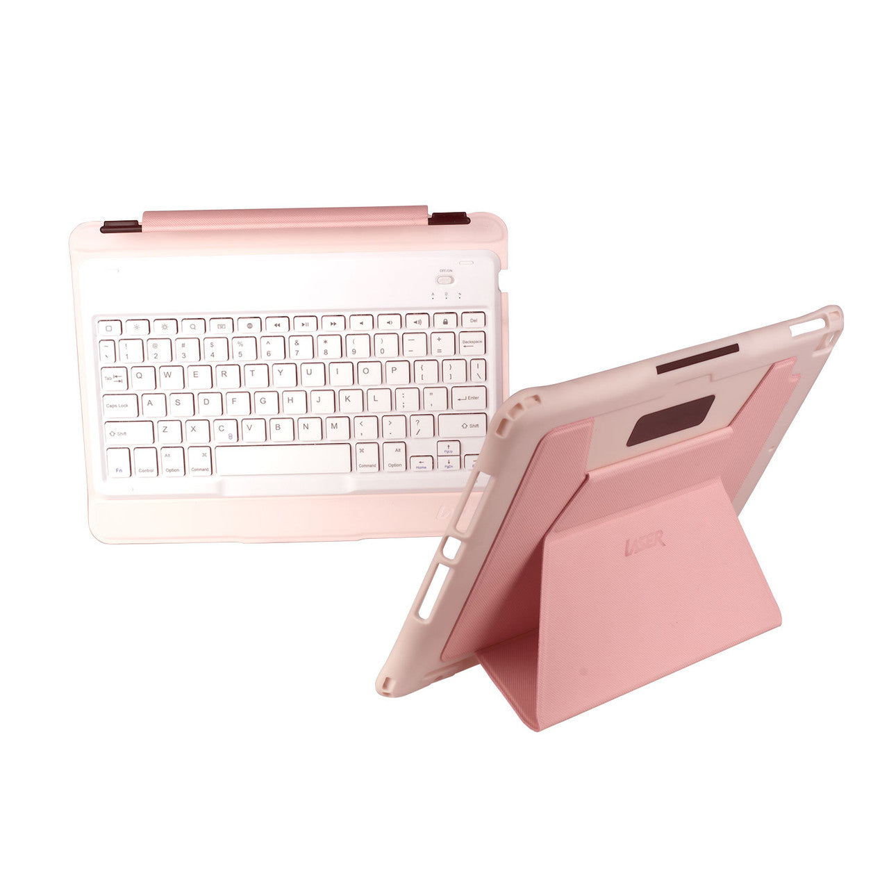 Keyboards & Accessories: Laser iPad 10.2-inch Wireless Keyboard Case Pink