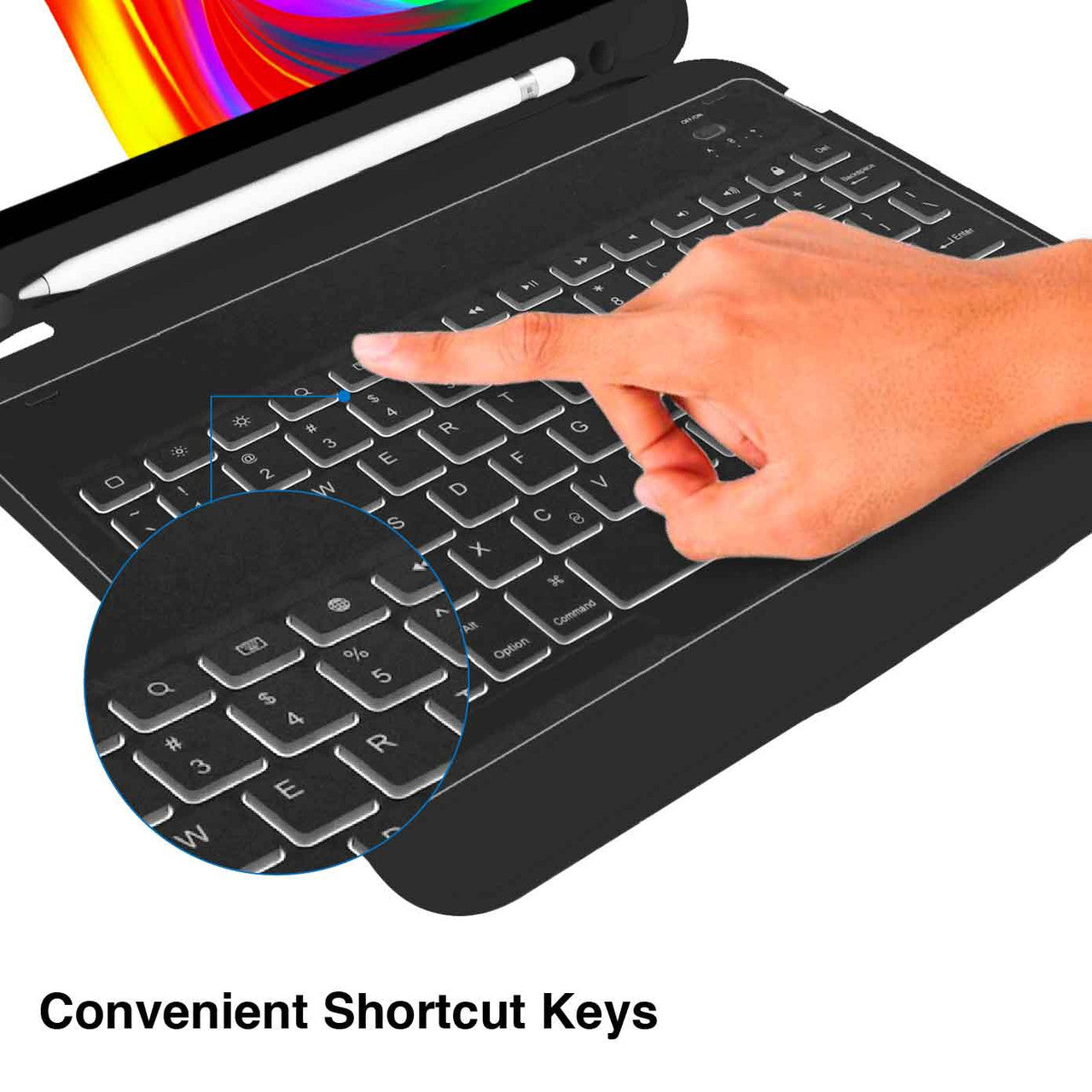 Keyboards & Accessories: Laser iPad 10.9-inch Wireless Keyboard Case Black