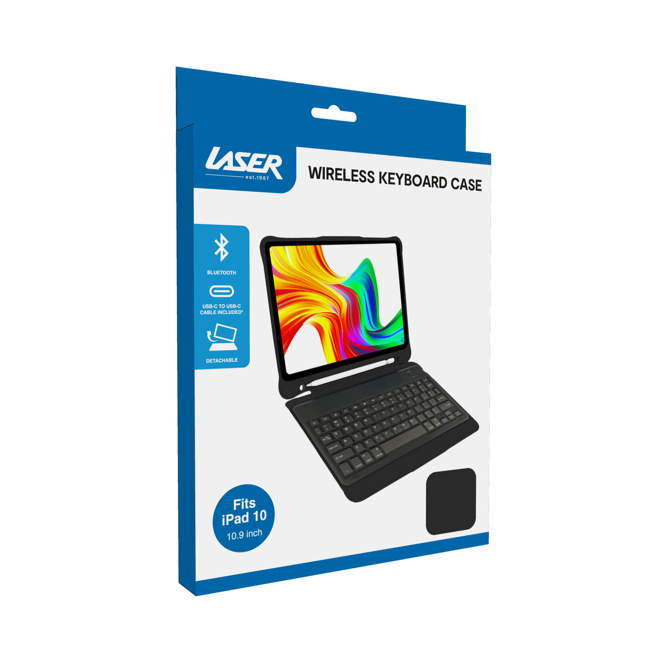 Keyboards & Accessories: Laser iPad 10.9-inch Wireless Keyboard Case Black