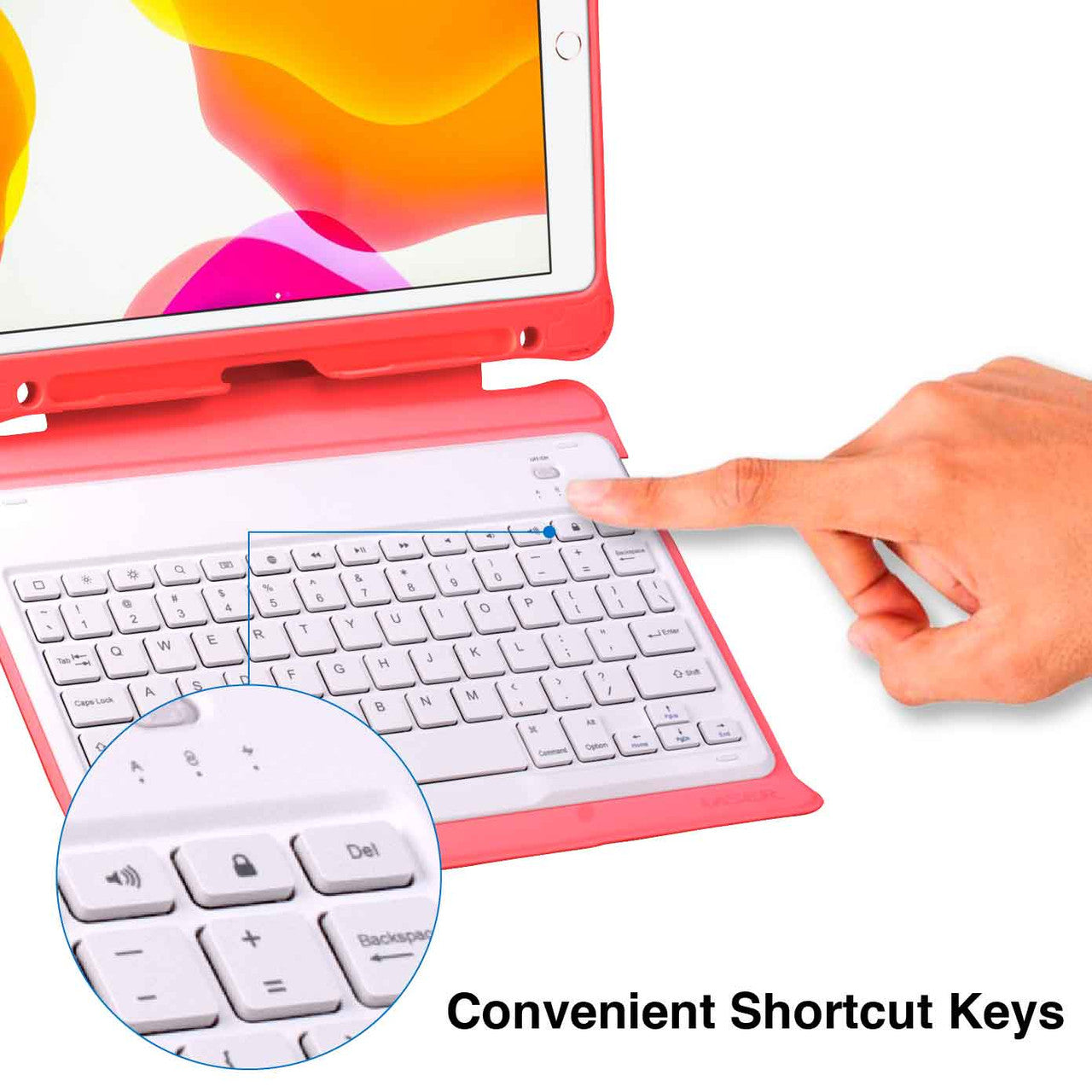 Keyboards & Accessories: Laser iPad 10.9-inch Wireless Keyboard Case Watermelon