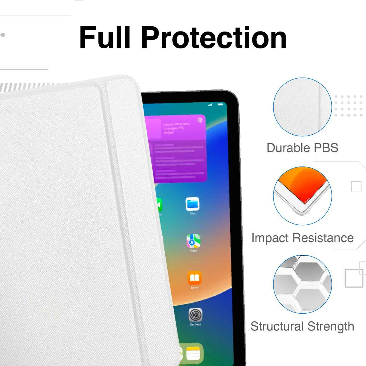 Keyboards & Accessories: Laser iPad 10.9-inch Wireless Keyboard Case White