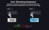 Keyboards & Accessories: Laser RGB Gaming Keyboard with Anti-Ghosting Keys