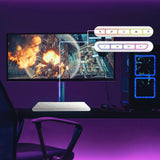 Keyboards & Accessories: Laser White Gaming RGB Keyboard Full Size with Multimedia Keys