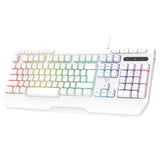 Keyboards & Accessories: Laser White Gaming RGB Keyboard Full Size with Multimedia Keys
