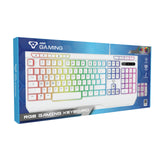 Keyboards & Accessories: Laser White Gaming RGB Keyboard Full Size with Multimedia Keys