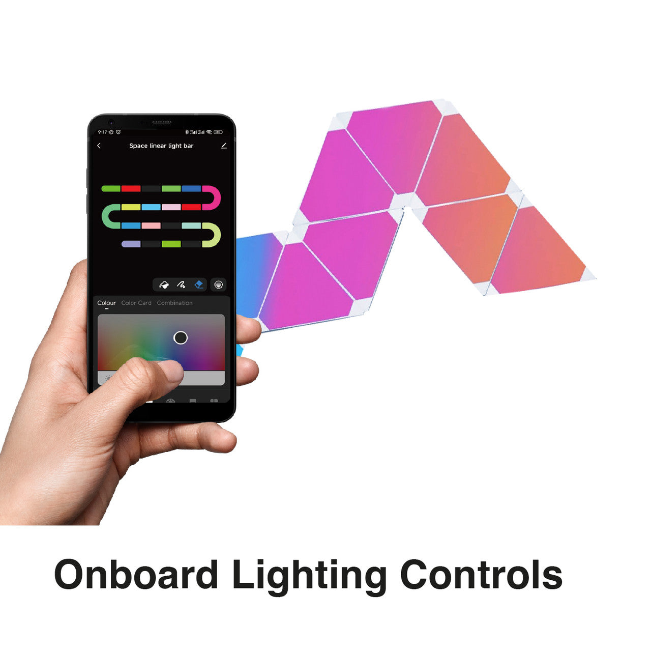 Lighting Accessories: Laser Smart DIY Triangle Light WiFi RGB 10-Pack