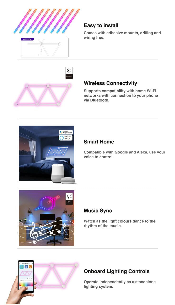 Lighting Accessories: Laser Smart AmbiColour Light Bars RGB WiFi