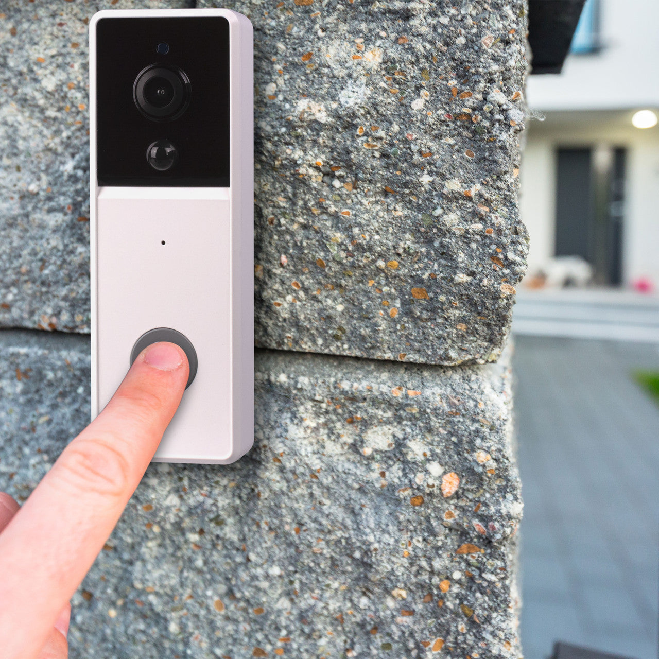 Security Cameras & Accessories: Laser Smart Full HD Video Doorbell White with Chime
