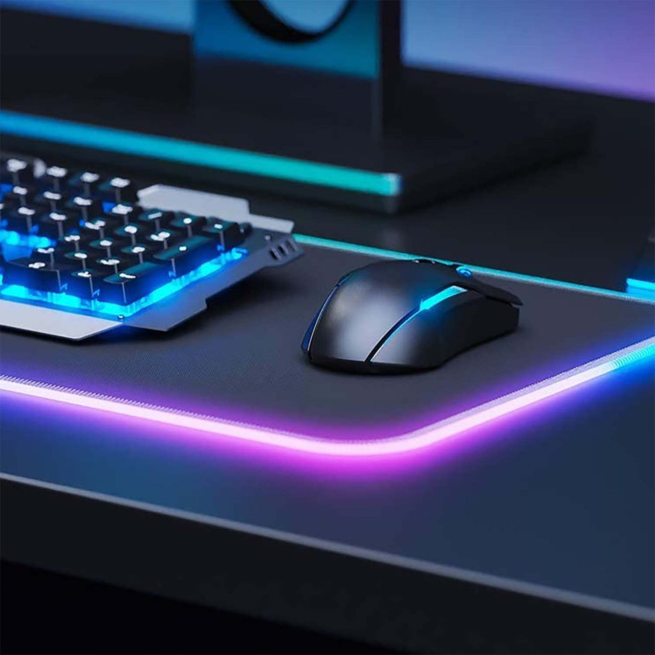 Keyboards & Accessories: Laser RGB LED Gaming Mouse Pad Extra Large