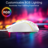 Keyboards & Accessories: Laser RGB Lightweight Gaming Mouse White