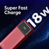 Power Banks & Chargers: Laser 10000mAh Powerbank 18W PD with LED Indicator Red