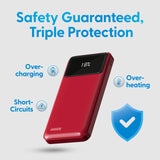 Power Banks & Chargers: Laser 10000mAh Powerbank 18W PD with LED Indicator Red