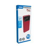 Power Banks & Chargers: Laser 10000mAh Powerbank 18W PD with LED Indicator Red
