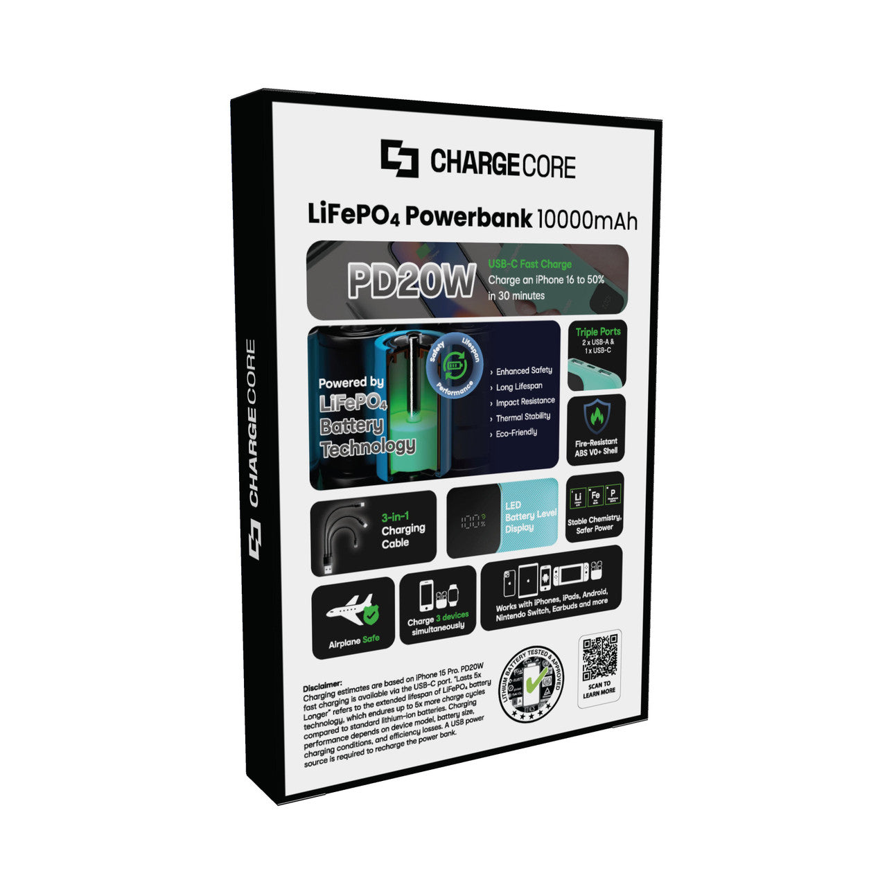 Power Banks & Chargers: ChargeCore SafeCharge Max 10K - Aquatic Awe