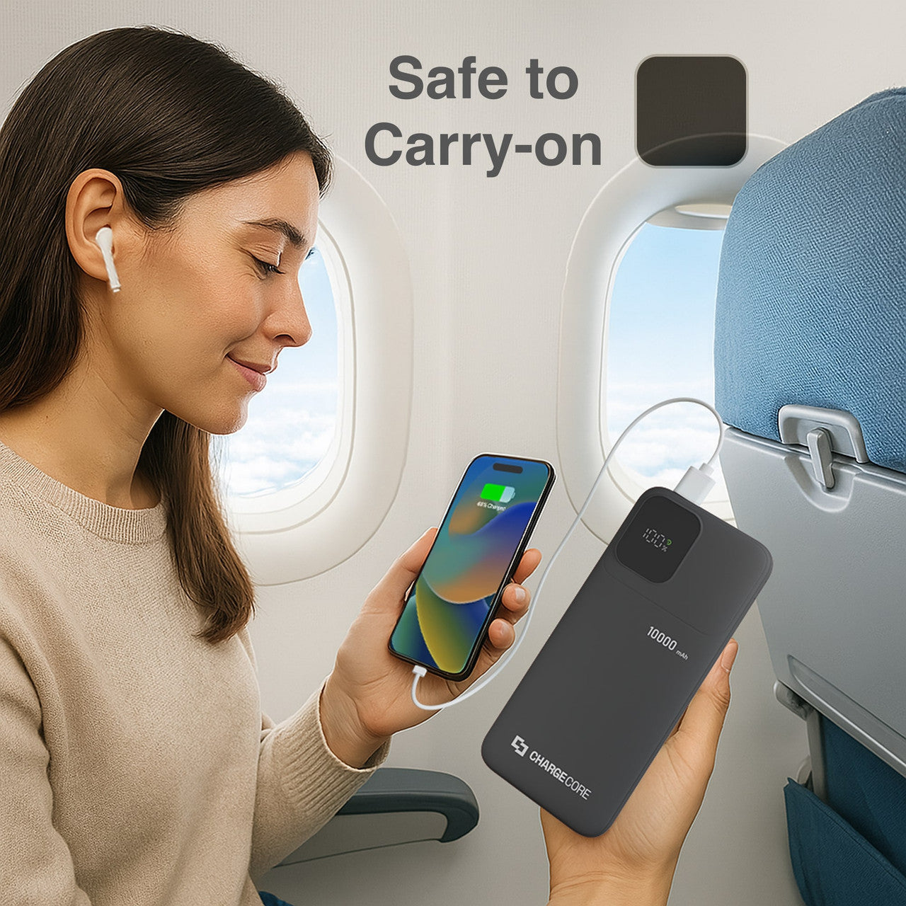 Power Banks & Chargers: ChargeCore SafeCharge Max 10K - Black