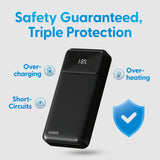 Power Banks & Chargers: Laser 20000mAh Powerbank 18W PD with LED Black