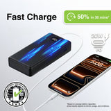 Laser 20000mAh Powerbank Battery Display Black