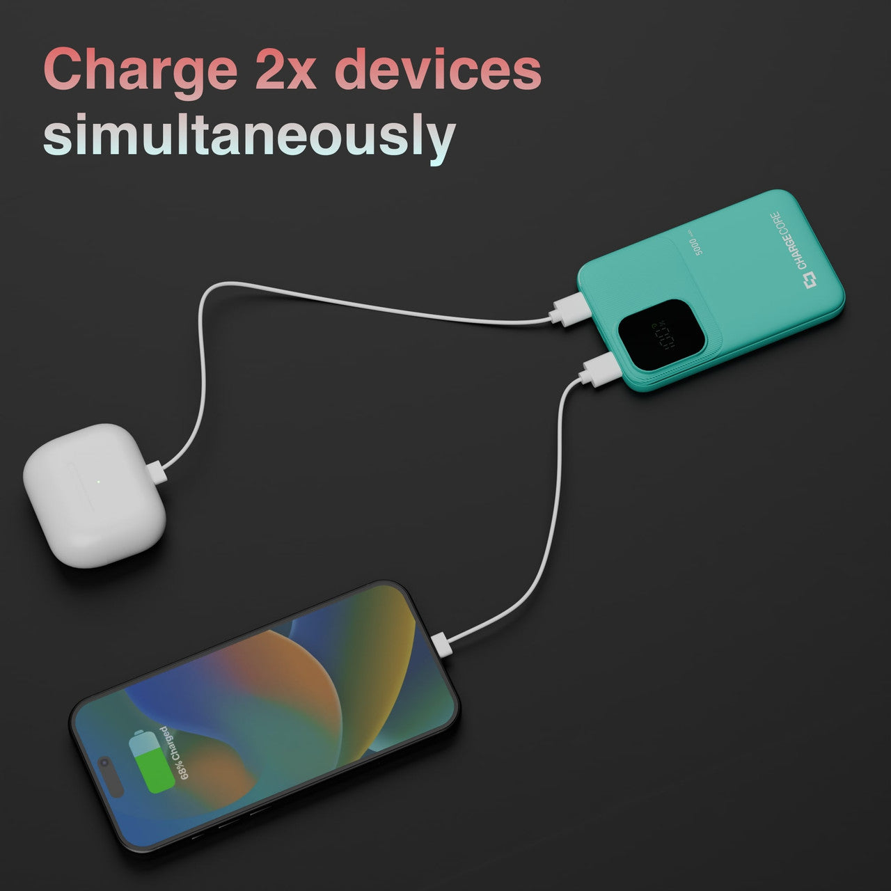 Power Banks & Chargers: ChargeCore SafeCharge Max 5K - Aquatic Awe