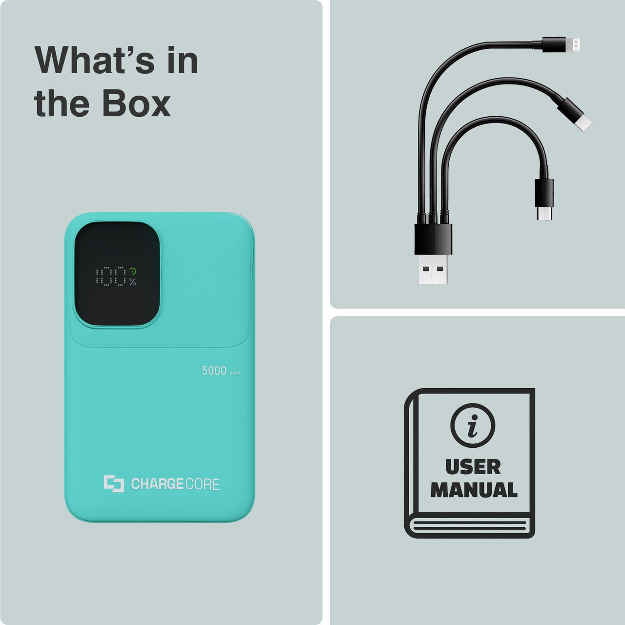 Power Banks & Chargers: ChargeCore SafeCharge Max 5K - Aquatic Awe