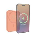 Power Banks & Chargers: Laser 5000mAh Magnetic Wireless Power Bank Peach