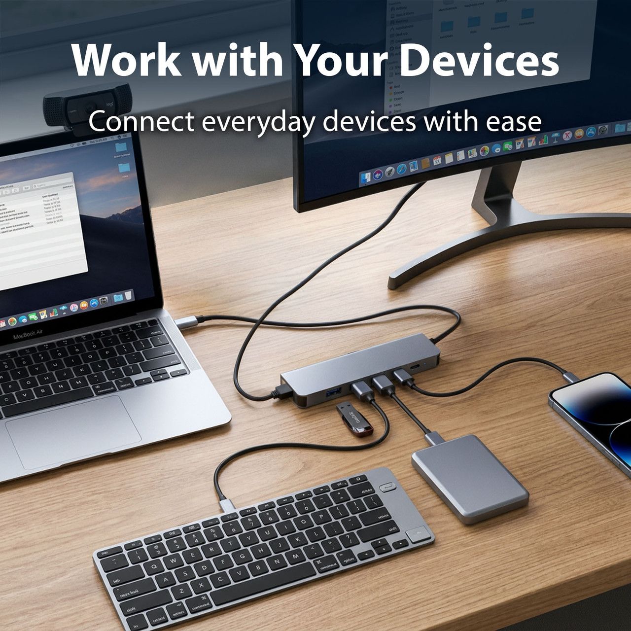 Laser USB-C 6-in-1 Multi-Port Hub with 4K HDMI and 100W PD Charging