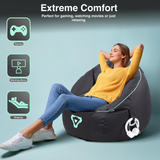 Desktops & Accessories: Laser Gaming Bean Bag with Pocket & Headphone Strap