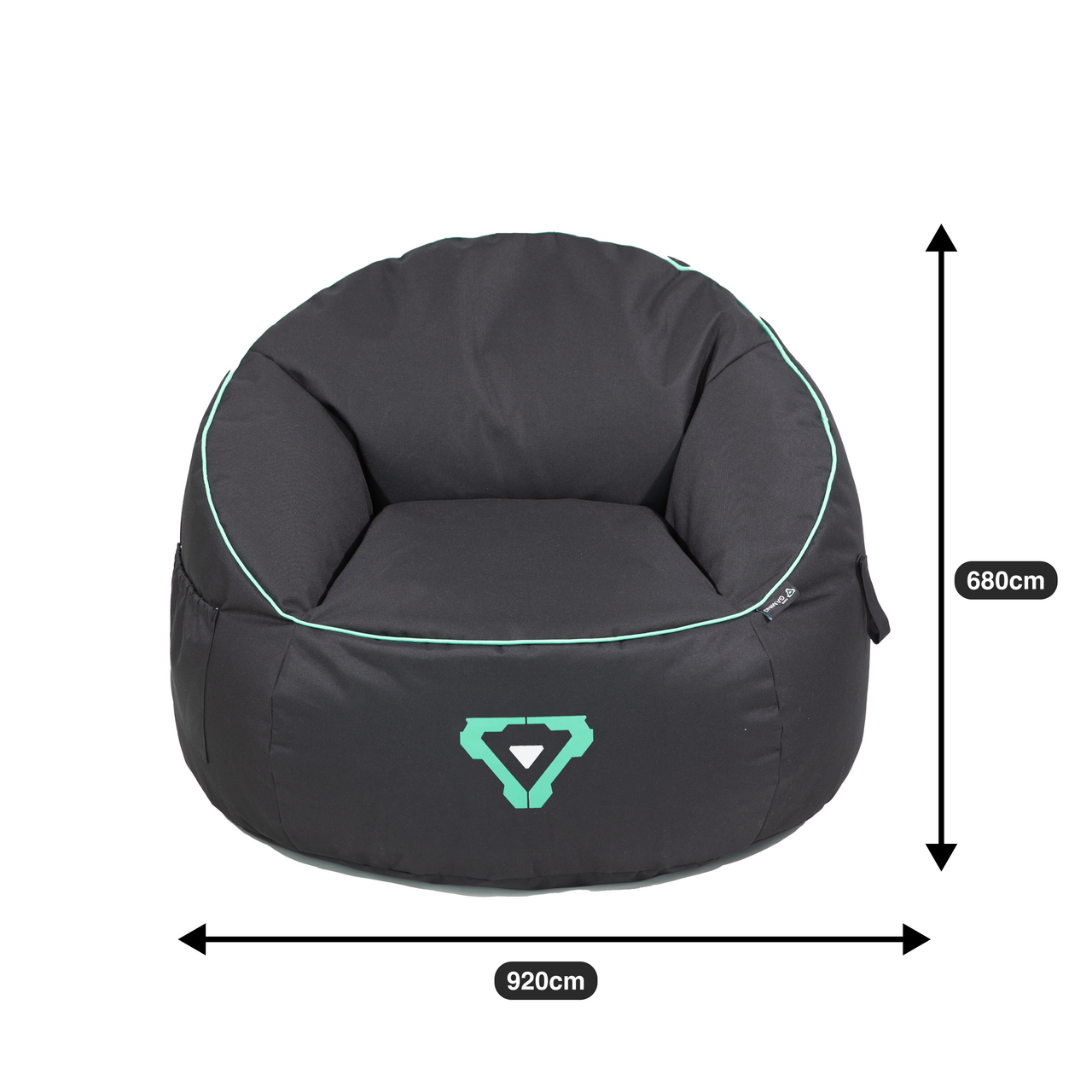 Desktops & Accessories: Laser Gaming Bean Bag with Pocket & Headphone Strap