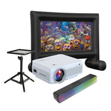 Projectors: Laser 1080P Outdoor Cinema Bundle 144 Inch