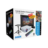 Projectors: Laser 1080P Outdoor Cinema Bundle 144 Inch