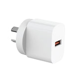 Powerboards & Adapters: Laser USB-A 18W QC3 Wall Charger White