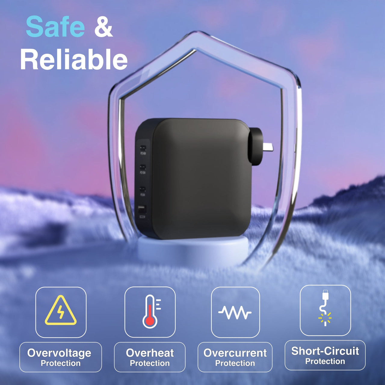 Powerboards & Adapters: Laser PD3.0 200W GaN Wall Charger Black