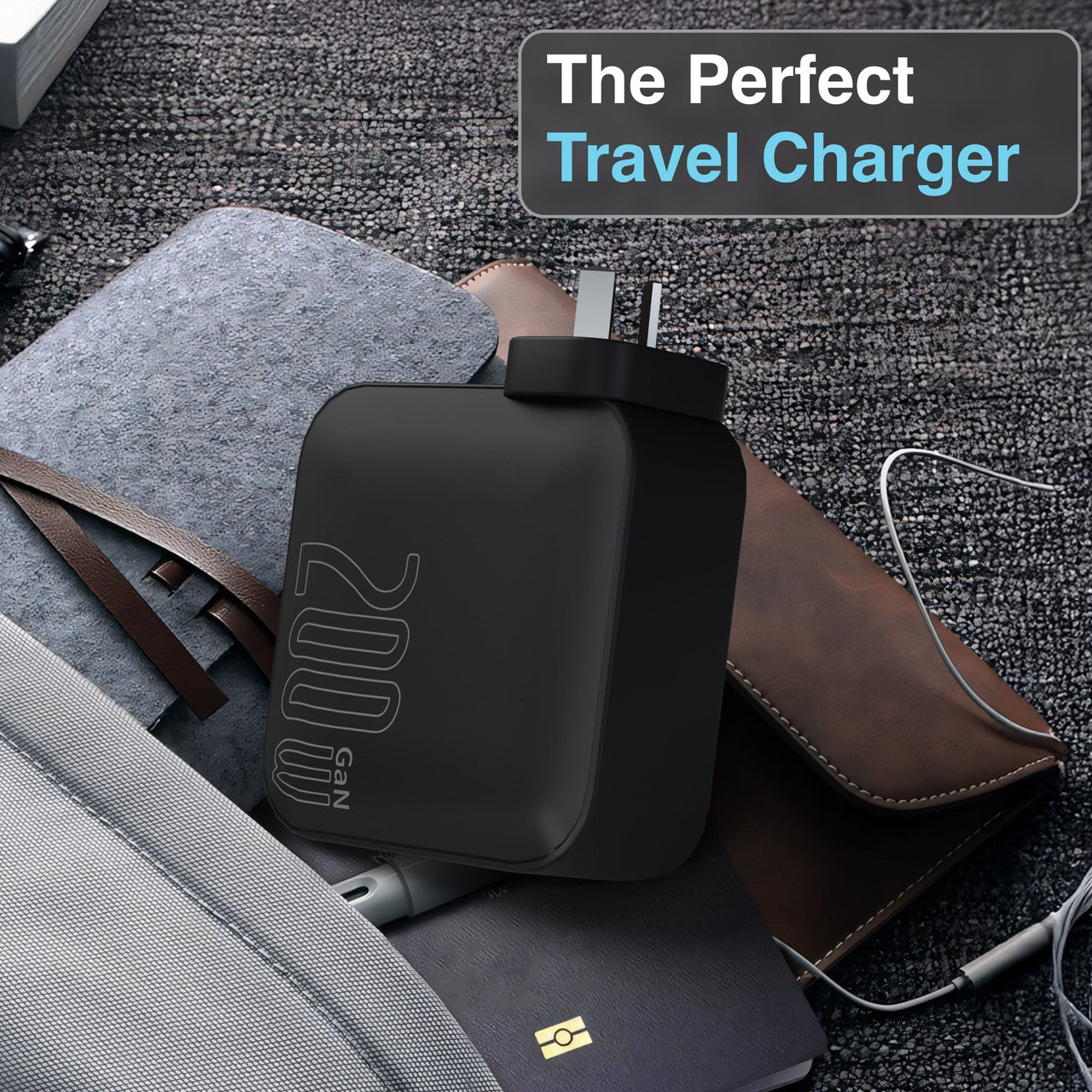 Powerboards & Adapters: Laser PD3.0 200W GaN Wall Charger Black