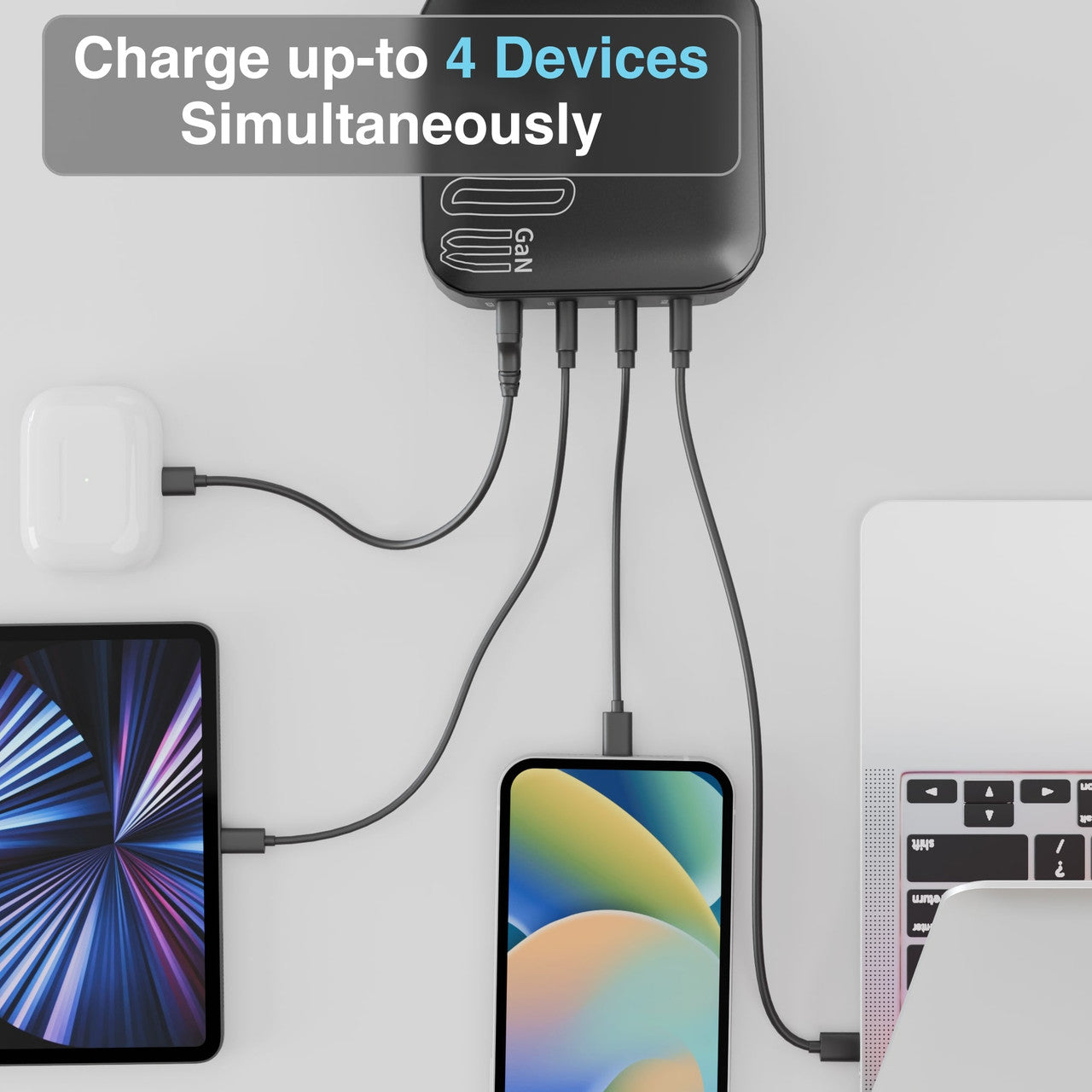 Powerboards & Adapters: Laser PD3.0 200W GaN Wall Charger Black