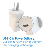 Powerboards & Adapters: Laser ChargeCore USB-C 30W Dual PD Wall charger