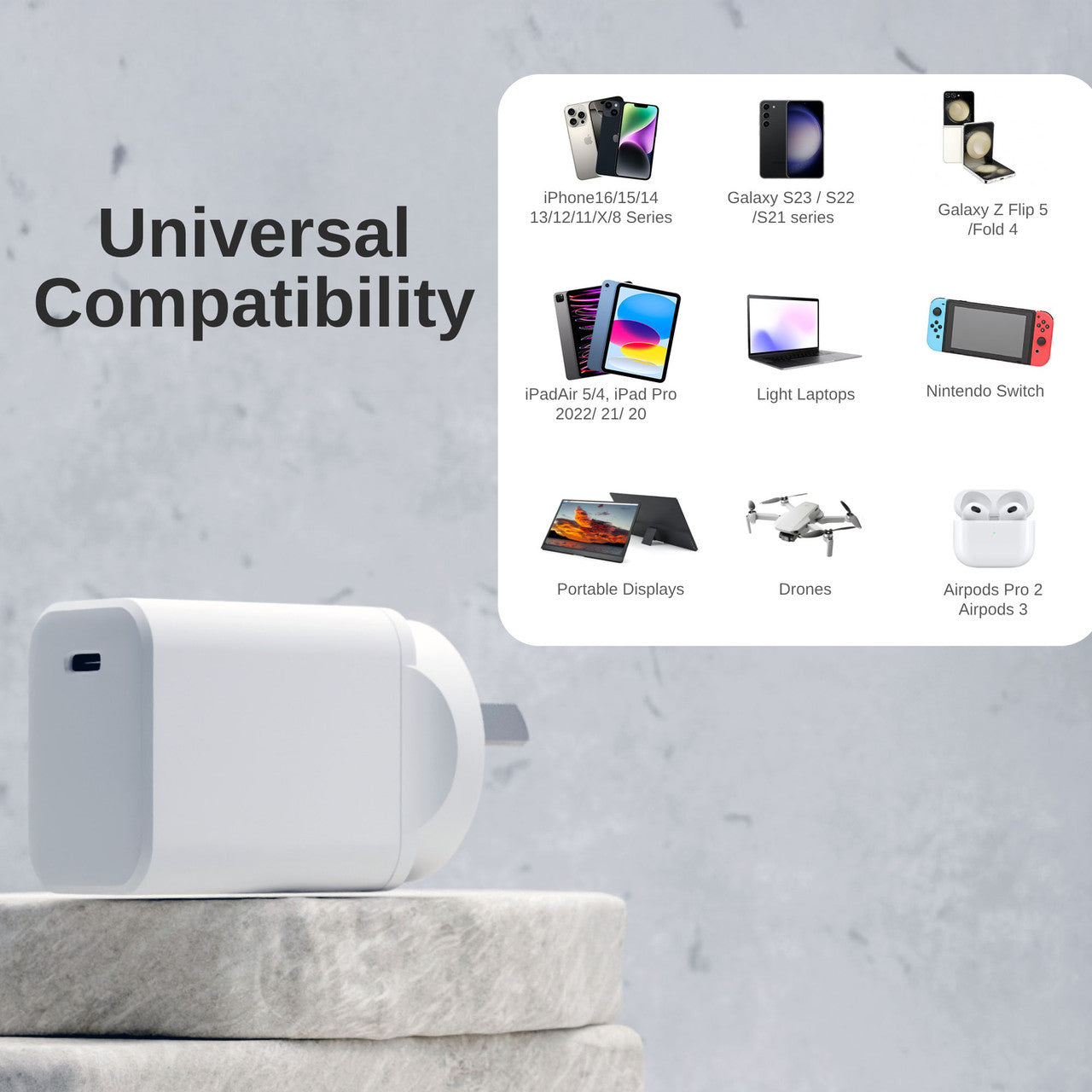 Powerboards & Adapters: Laser ChargeCore 45W PD GaN USB-C Wall Charger