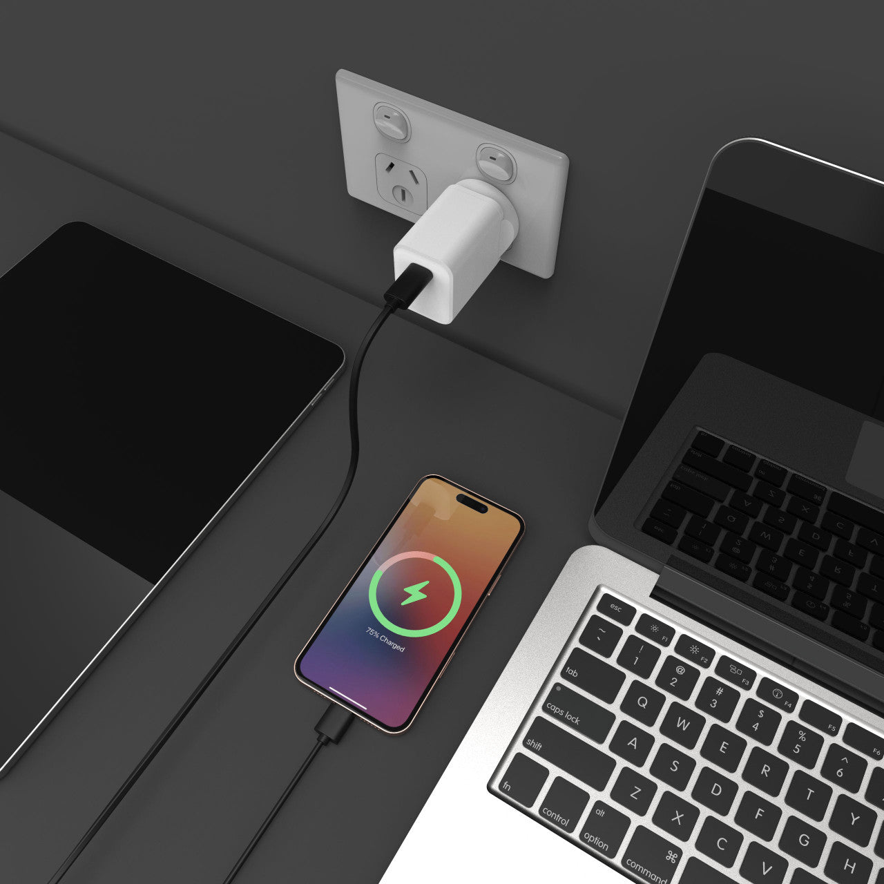 Powerboards & Adapters: Laser ChargeCore 45W PD GaN USB-C Wall Charger