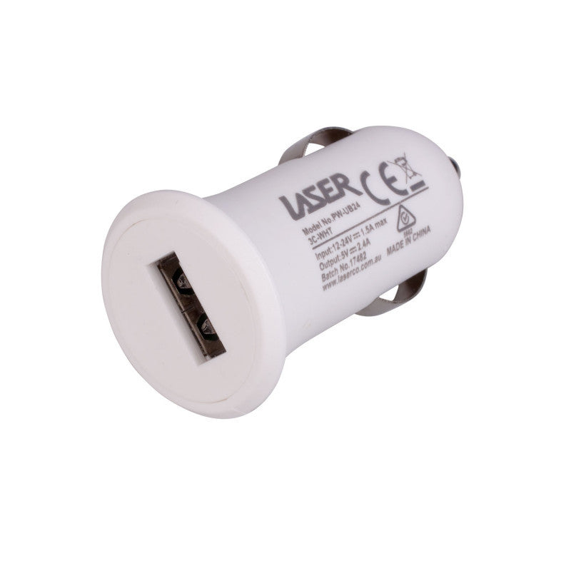 Printers & Accessories: Laser USB Car Charger with 3-in-1 Cable White