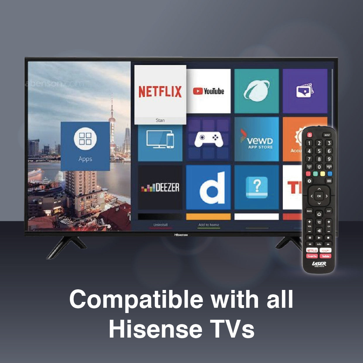 TVs & Accessories: Laser Remote Control for Hisense TV Black