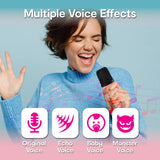 Audio Accessories: Laser Mini Karaoke Speaker with 2 Wireless Mics - Pink