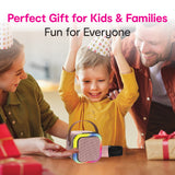 Audio Accessories: Laser Mini Karaoke Speaker with 2 Wireless Mics - Pink