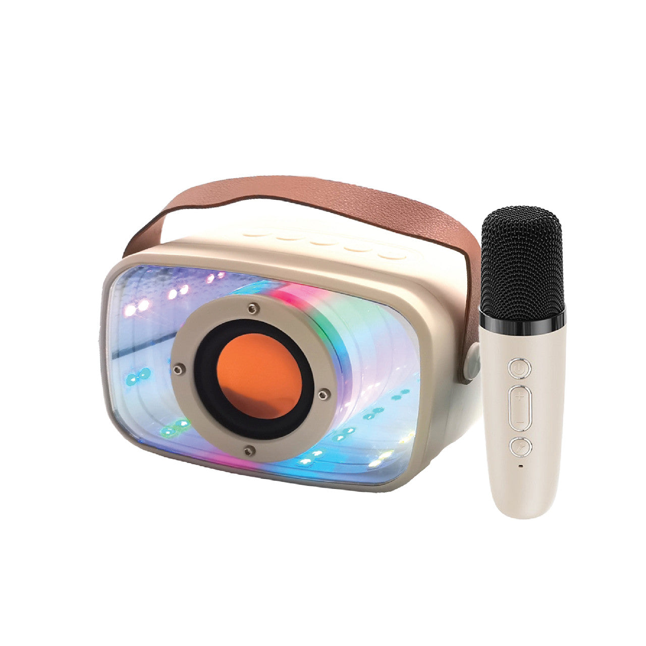 Audio Accessories: Laser Infinity Karaoke Speaker with Wireless Mic
