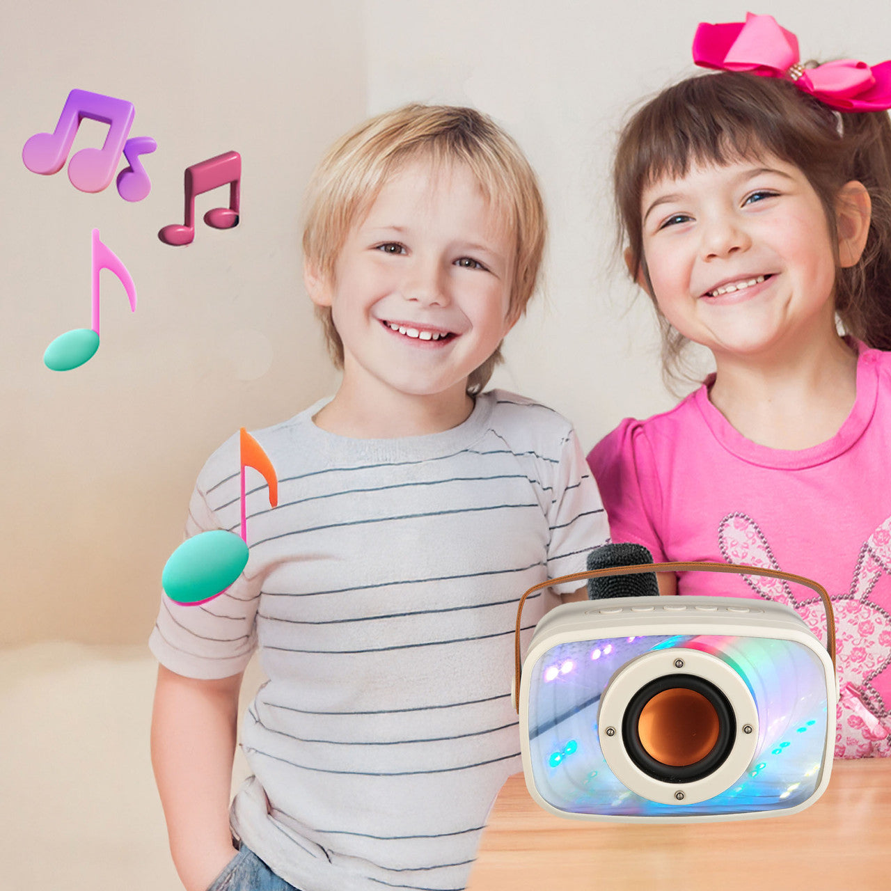 Audio Accessories: Laser Infinity Karaoke Speaker with Wireless Mic