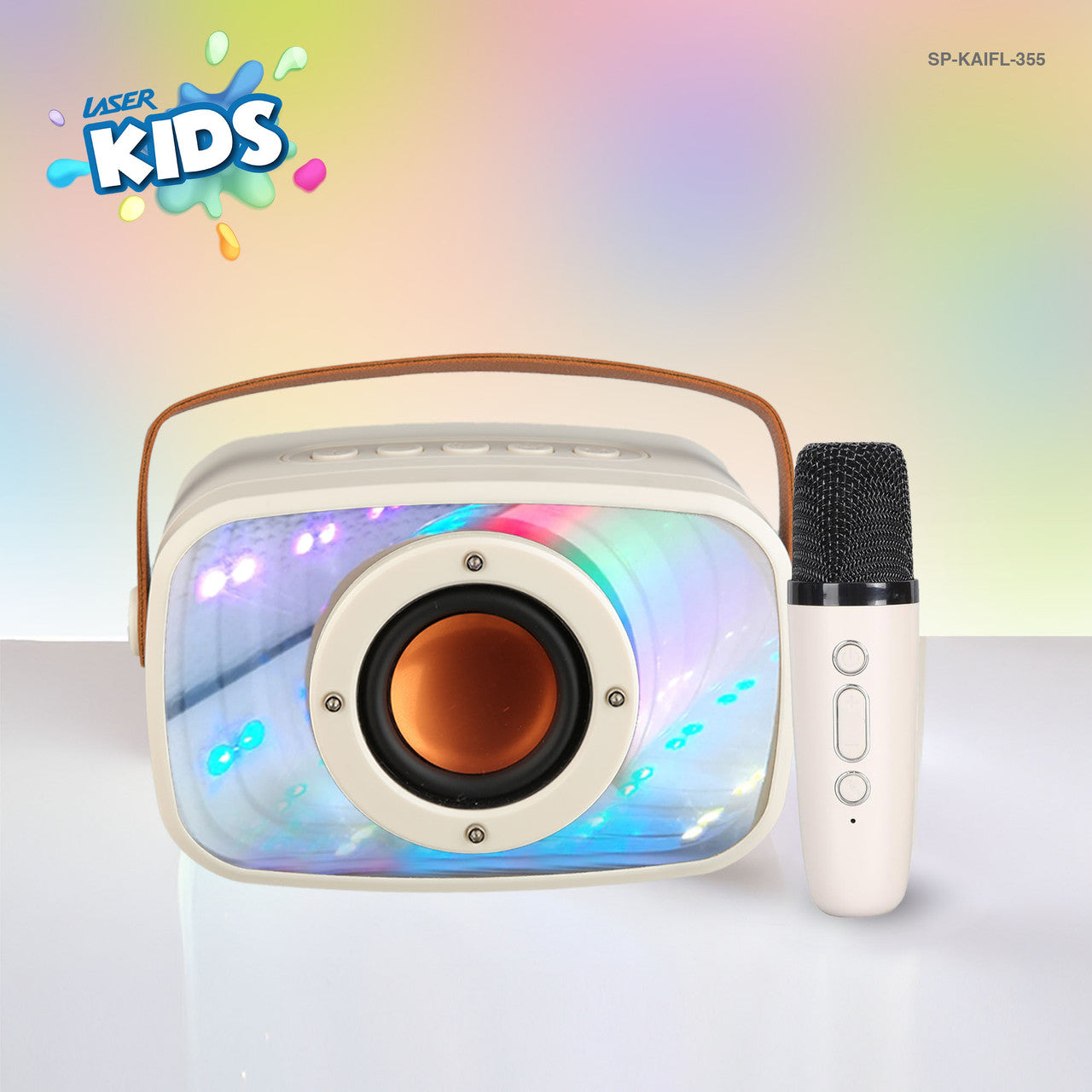 Audio Accessories: Laser Infinity Karaoke Speaker with Wireless Mic