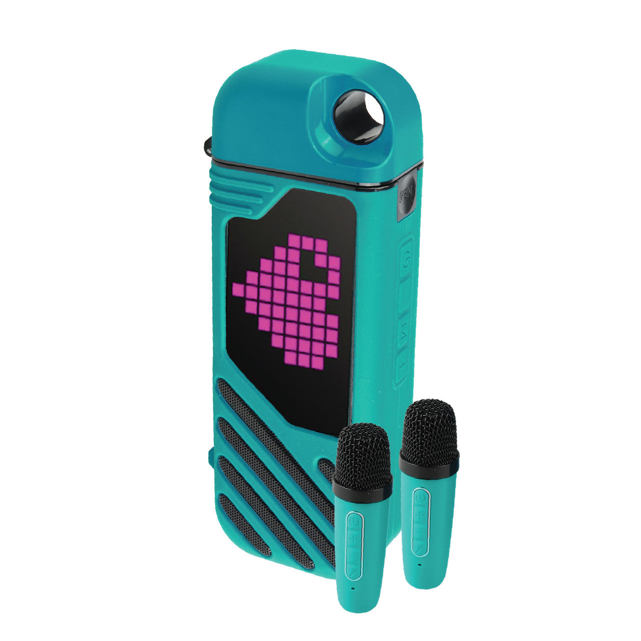 Audio Accessories: Laser LED Karaoke with 2 Mics Aquatic Awe