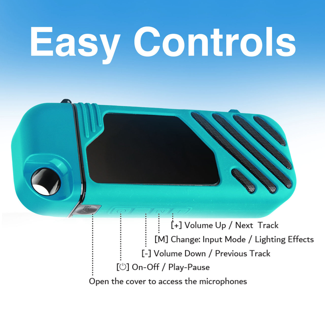 Audio Accessories: Laser LED Karaoke with 2 Mics Aquatic Awe