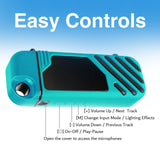 Audio Accessories: Laser LED Karaoke with 2 Mics Aquatic Awe