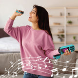 Audio Accessories: Laser LED Karaoke with 2 Mics Aquatic Awe