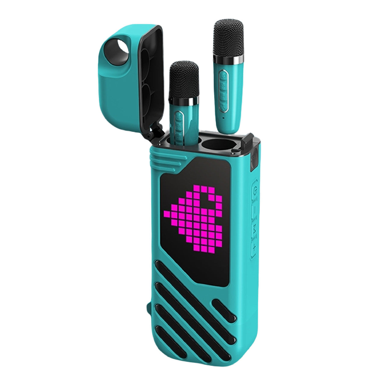 Audio Accessories: Laser LED Karaoke with 2 Mics Aquatic Awe